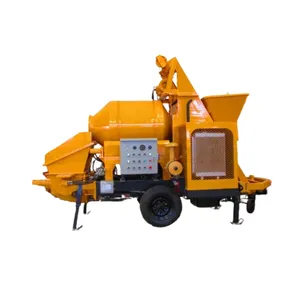 HBT40 Diesel Portable Mixer Concrete Delivery Pump 40M3/H Mobile Concrete Pumping Mixer Pump with New Motor and PLC in Jamaica