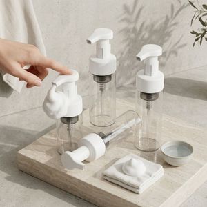 Bouteille pompe cylindrique en PET pour mousse 100ml 120ml 150ml 200ml – Flacon en plastique moussant pour produits de soin de la peau – Usine Vietnam - Product Image 4