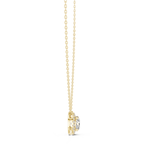 Pendentif en diamant de laboratoire taille ronde, or massif 14K 18K, collier halo, 2.30CT DEF VVS, certifié IGI, pendentif de fiançailles, vente en gros - Product Image 4