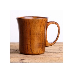 Solid Wood Mug Handmade Natural Wooden Coffee Cup Rustic Style Eco Friendly Drinkware for Home Kitchen - Product Image 3