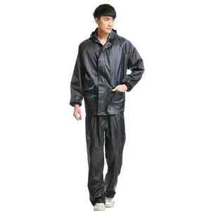 คุณภาพเยี่ยม ระบายอากาศได้ดี กันน้ำ 100% สีดำ กันลม กันฝน ดีไซน์ใหม่ล่าสุด เสื้อแจ็คเก็ตและชุดกันฝน - Product Image 5