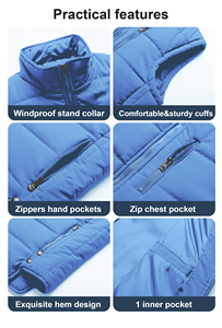 Custom Men Puffer Vest Outer Street Wear Sports Style Winter Clothes Quilted Waistcoat <b>Padded</b> Puffer Vests Men's Women's Gilet - Product Image 4