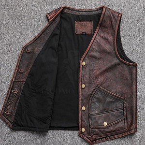 Gilet en cuir pour homme, matière de qualité supérieure, conçu pour les tenues décontractées, les looks élégants et les vêtements d'hiver. - Product Image 2