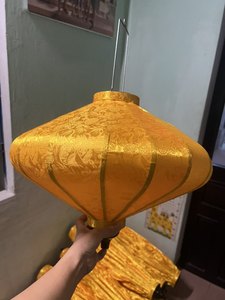 Hoi An Lantern Jacquard Fabric Luxury Pattern Colorful for Wedding Home Decorate Vietnam Bamboo Lantern Elegant Style - Product Image 6