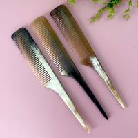 Peigne en corne de buffle naturel, anti-statique, respirant, fait main, style moderne, pour massage du cuir chevelu, favorise la santé des cheveux