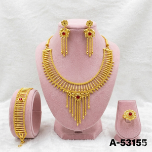 Fashion <b>Statement</b> MOLL JEWELLERS Trendy Certified Wedding Jewelry Set Gold Plated Zircon Snake Chain Necklace Matching Earrings - Product Image 1