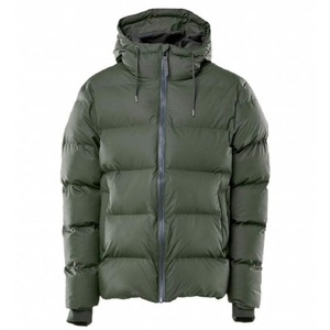 Chaqueta Acolchada Informal para Hombre, con Capucha, Negra, Ecológica, 100% Plumón, Cierre Frontal con Cremallera, Corte Regular, Color Sólido - Product Image 6