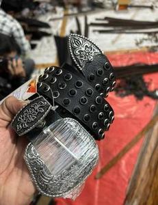 Handmade Vintage Western Antique <b>Studded</b> Rivet Turquoise Women's Full Grain Leather Waist Belt Bronze For Buckle - Product Image 2