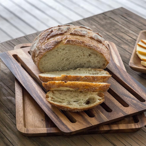 High Quality Natural Acacia Wooden Bread <b>Trays</b> With Crumb Catcher Rectangle Cutting Board for Bread Baking from Vietnam - Product Image 3