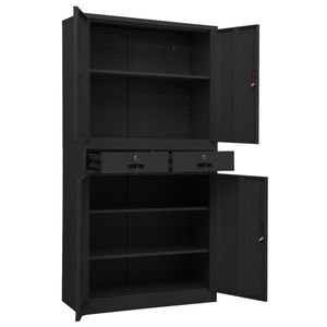Schedari per uffici in acciaio 35.4 "x 15.7" x 70.9 "antracite - Product Image 6
