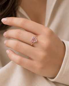 Anillo de Compromiso Solitario con Diamante Cultivado en Laboratorio de 2 Quilates, Corte Corazón Rosa, Banda Trenzada, Oro Sólido de 10K, 14K, 18K, Joyería Fina, Certificado IGI - Product Image 6