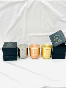 Contenedor de Cobre Único para Velas al por Mayor, 8oz, 16oz, 12oz, Nuevo Diseño, Lujoso, Hecho a Mano, con Tapa, Tarro de Navidad para Velas - Product Image 5