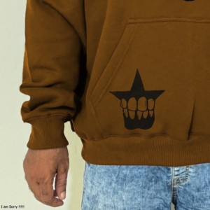 Sweat-shirts à capuche pour hommes, hiver, thermiques, 300 g/m², poids lourd, 100 % coton, doublure polaire, coupe oversize, logo personnalisé sur le devant, teinture unie, écologiques - Product Image 6