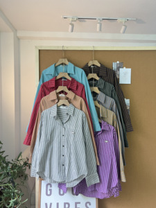 SUBICI L81003 Women's Oversized Vertical Striped Shirt Loose Fit <b>Long</b> <b>Sleeve</b> Button Down Casual Blouse Korean Style Fashion <b>Top</b> - Product Image 1