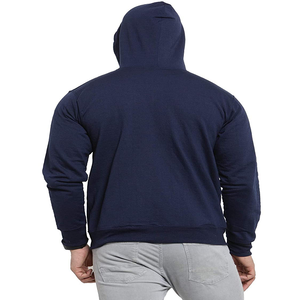 Sweat à capuche hybride zippé personnalisé pour homme, avec logo d'équipe, étiquette tactile, en molleton athlétique 100 % coton, respirant, idéal pour l'hiver et les loisirs - Product Image 6