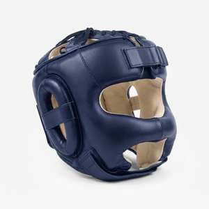 Protector de Cabeza para Sparring de Marca Personalizada Directo de Fábrica, Casco de Boxeo de Cuero Vacuno Genuino para Entrenamiento de Artes Marciales - Product Image 3