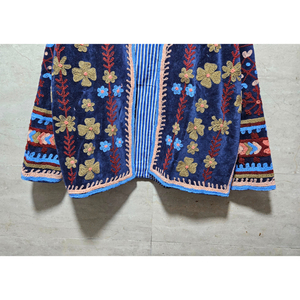 New Arrival Elegant Handcrafted Suzani Velvet <b>Jacket</b> Winter Floral Chic Suzani Coat At Factory Price Gift for her - Product Image 5