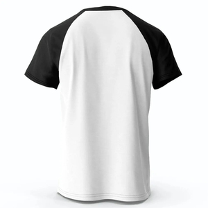 Camiseta de fútbol para hombre al por mayor de fábrica, de algodón grueso, corte holgado y cuadrado, cuello liso blanco, camiseta Ringer en blanco - Product Image 4