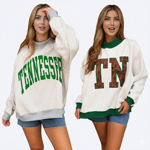 Sweat-shirt oversize à col rond et épaules tombantes pour femme, style streetwear hiver, avec sequins sur le devant, 100% coton molletonné - Product Image 3
