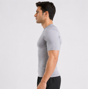 OARH INT INDUSTRY <b>Men's</b> <b>Compression</b> <b>Shirt</b>-Eco-Friendly Spandex/Nylon Breathable Quick Dry + Short Sleeve <b>for</b> - Product Image 3