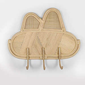 Eco friendly rattan wall <b>hanging</b> <b>hooks</b> various design clothes <b>hook</b> from top rated producer - Product Image 6