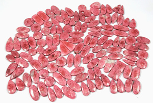 Vente en gros de paires de thulite rose, pierres précieuses naturelles, cabochons, pierres facettées, cristal, fournisseur en vrac, exportation Inde - Product Image 3