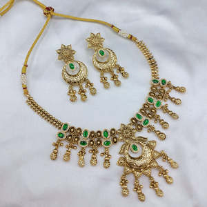 Heritage Pota Stone and <b>Pearl</b> <b>Necklace</b> <b>Set</b> 10575490GR-Fashionable Jewelry Accessory - Product Image 1