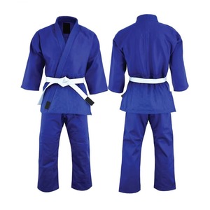 Uniforme de karaté bleu 100% coton pour adultes unisexe, respirant, durable, séchage rapide, service OEM, vêtements d'arts martiaux mixtes, coupe classique - Product Image 1
