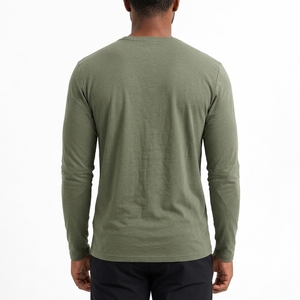 Camiseta 100% algodón, ligera, transpirable, lisa, con logo personalizado, ropa casual, venta al por mayor, fábrica OEM, camiseta para hombre, servicio OEM para hombres - Product Image 2