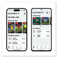 Aplicación RoyalCraft Enterprise para Transmisión en Vivo de Deportes, Compatible con Android y Mac, para Ver Partidos en Vivo, Resultados, Reseñas y Noticias Deportivas