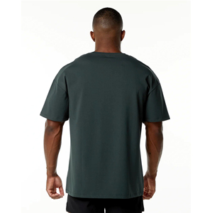 T-shirt long surdimensionné pour homme en mélange 100 % polyester de haute qualité, respirant, anti-boulochage, personnalisable - Product Image 4