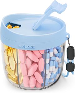 Large Plastic Pill Storage Case Weekly Supplement Organizer Bottle Anti Mixing Medicine Container with Flip Lid - Product Image 6