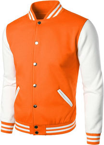 Blousons universitaires OEM pour hommes et femmes, broderie personnalisée sur le devant, vente en gros, blousons bomber Letterman, vêtements de sport pour écoles, à capuche et tendance - Product Image 3