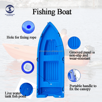 Bateau de sauvetage en plastique PE haute vitesse 3,1 m, durable, à deux couches, pour la pêche, la recherche et le sauvetage, bateau à rames