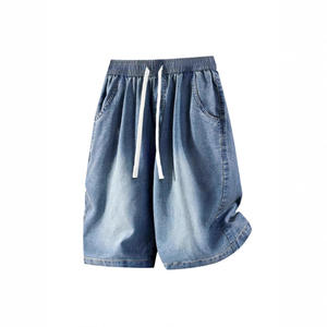 Shorts de Mezclilla para Hombre de Marca Privada, Suministro de Fábrica, Mezclilla Azul con Lavado Vintage, Prendas Casuales para Vendedores de Comercio Electrónico - Product Image 5