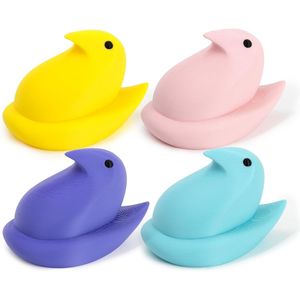 Set di 4 Statuette Colorate di Pulcini Pasquali per Decorazioni Primaverili e Centrotavola - Product Image 1