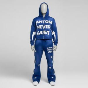 Custom Design Men's Tracksuit 100% Cotton Sun Fade Dirt <b>Spray</b> Sweatsuit Vintage Applique Embroidery Men Sweatpants Tracksuits - Product Image 3