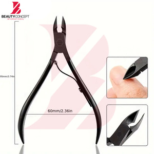 ชุดอุปกรณ์ตัดหนังกำพร้าสแตนเลสสตีลสีดำด้านเคลือบทองรุ้ง พร้อมโลโก้สั่งทำขายส่ง สำหรับมืออาชีพ - Product Image 2