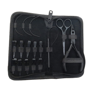 Kit de Herramientas Profesional para Extensiones de Cabello con Diseño Personalizado y Logotipo Personalizado, Color Negro, Juego de Aplicación de Micro Anillos - Product Image 5