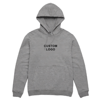 Veste courte à capuche unisexe avec logo personnalisé brodé, en polaire polyester/coton, coupe-vent, doublée, streetwear, oversize, hiver, décontractée
