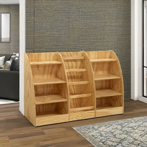 Vietnam Factory Best Price Extra Large 4 Tier Living Room Bedroom Bookshelf American Pine Plywood <b>Solid</b> <b>Wood</b> Smooth Edge Casual - Product Image 5