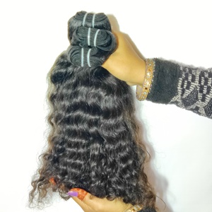 Raw Indian Hair Directly From India Remy Virgin Wavy 100% Human Hair Unprocessed Cuticle Aligned Bundles Curly Human Hair - Product Image 3