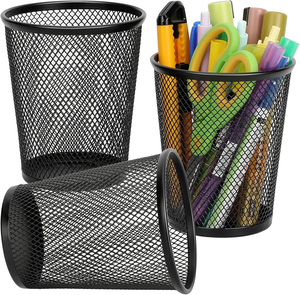 Organizador de Escritorio Premium de Acero para Bolígrafos - Product Image 1