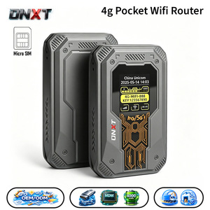 Routeur Wifi de poche DNXT avec date et heure, 4G, 4000 mAh, écran LCD, 2,4 GHz, Cat4, Wifi de poche <span class=keywords><strong>sans</strong></span> <span class=keywords><strong>fil</strong></span>, utilisation en voyage - Product Image 1
