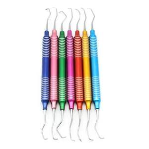 Juego de 7 Curetas Gracey con Mango Hueco y Colores Variados para Cuidado de Encías, Instrumentos Quirúrgicos Dentales, CENarham Enterprises - Product Image 5