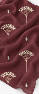 Floral Plain Cotton Retro Sunburst Meadow Muslin Fabric Textile Material Abaya Jubah Kebaya Apparel Golden Lightweight - Product Image 2