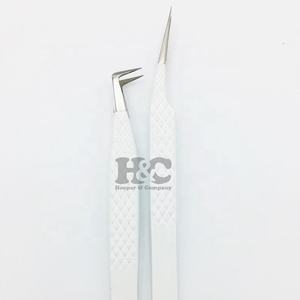 Pince à épiler à 90 degrés Volume droit Isolation pince à cils Durable Meilleure qualité Fibre Pointe Extension Pince à épiler Logo vison - Product Image 3