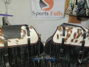 Alforjas de Motocicleta Personalizadas, Tipo Banana, de Cuero Vacuno Original, Resistentes al Agua, con Correa Ajustable y Extraíble - Product Image 6