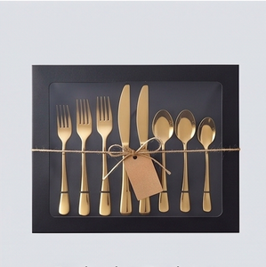Ensemble de couverts élégants plaqués or avec finition miroir haute brillance, compatibles lave-vaisselle, pour les tables de mariage - Product Image 6