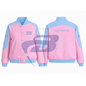 Chaqueta de sarga de algodón estilo carreras de la hermandad Jack And Jill Of America, ropa griega, chaqueta de carreras con cuello alto y bloques de color. - Product Image 1